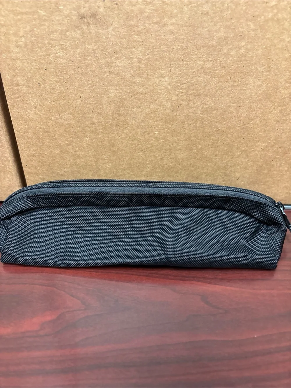 TUMI Black Ballistic Accent Zip Up Accessory Cord Travel Pouch Case Bag